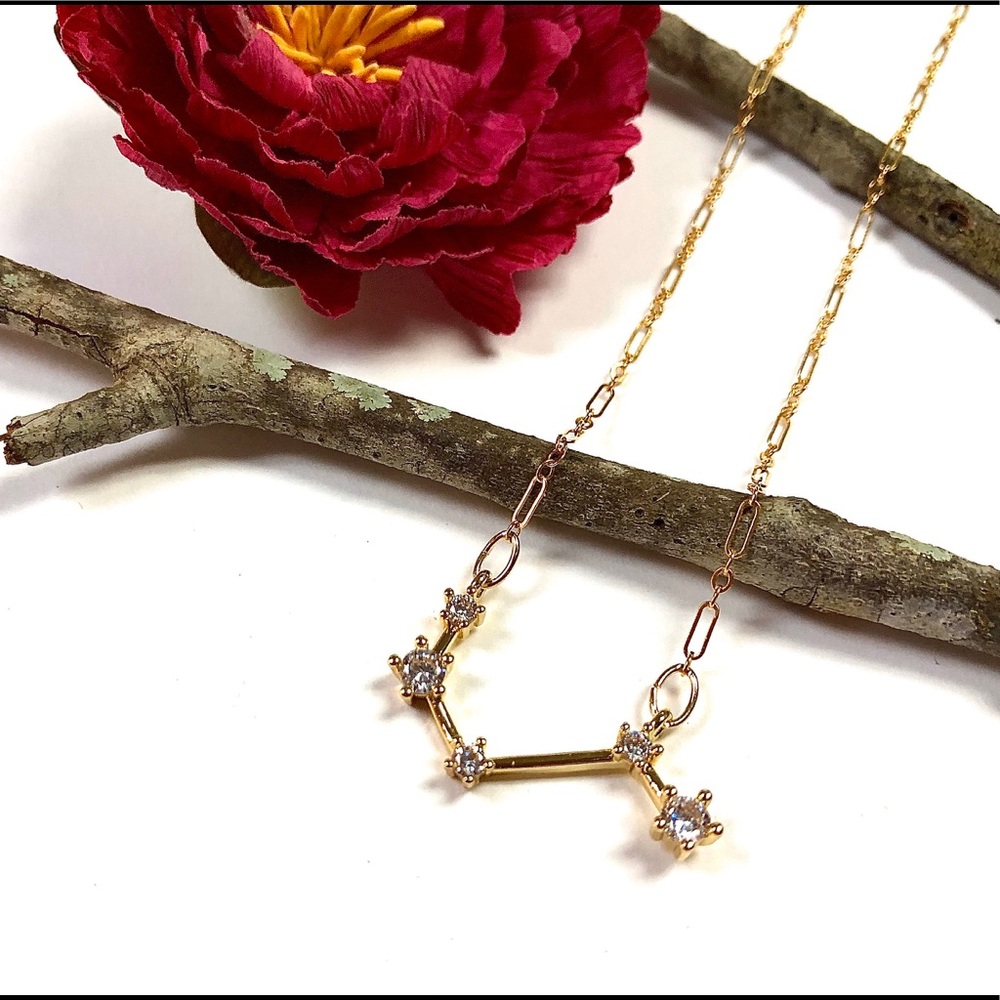 Aries Necklace, Constellation, Zodiac, Astrology